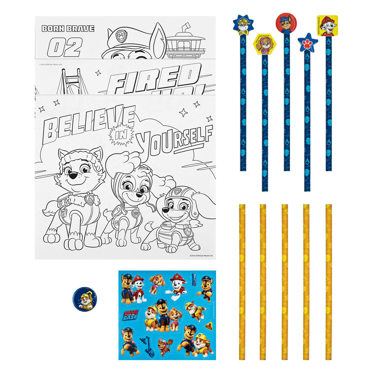 Undercover Kleurset met gummen paw patrol, 29dlg.