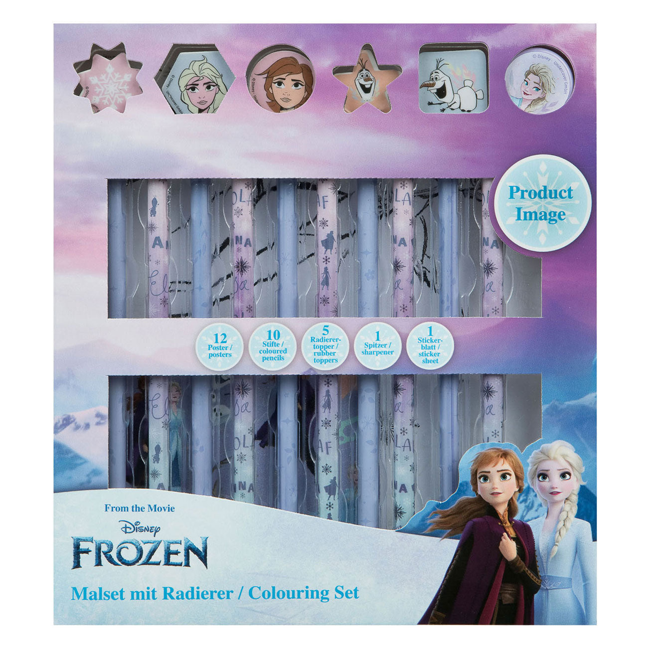 Undercover Kleurset met gummen frozen, 29dlg.