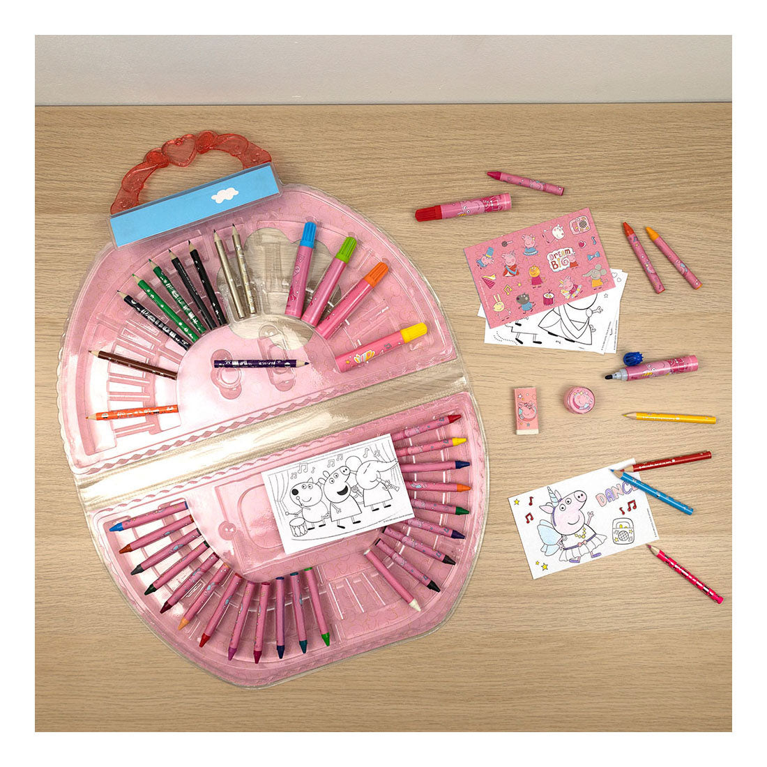 Undercover Kleurkoffer peppa pig, 51dlg.