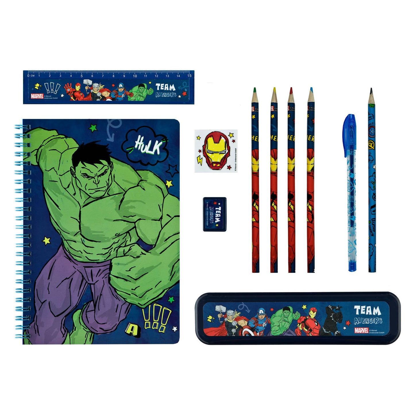 Undercover Notitie en schrijfset avengers