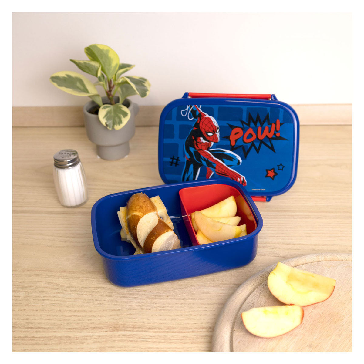 Undercover Spiderman lunchbox blauw rood