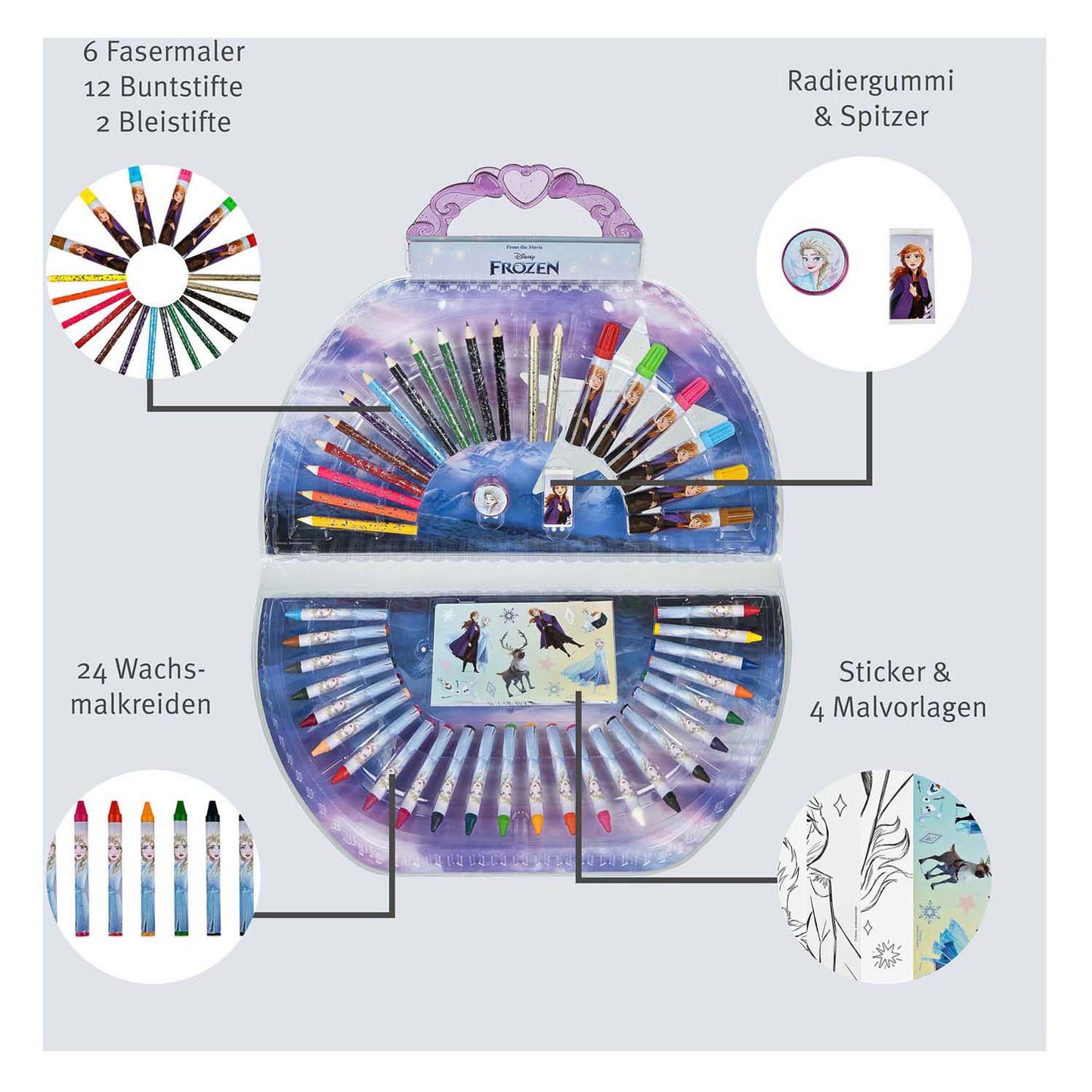 Undercover Kleurkoffer disney frozen, 51dlg