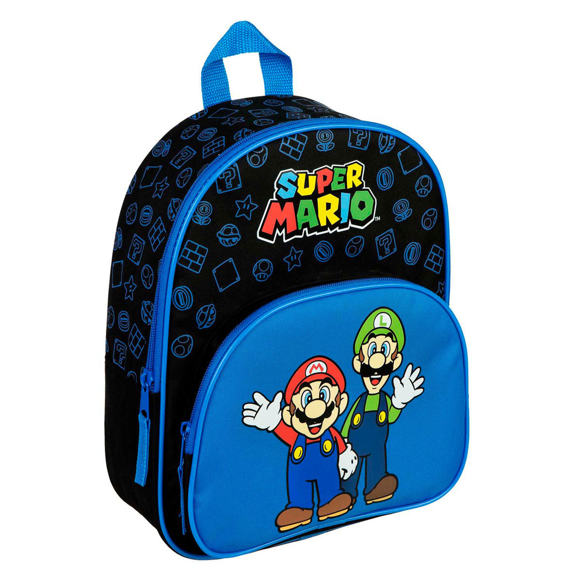 Undercover Rugzak met voorvak super mario blauw