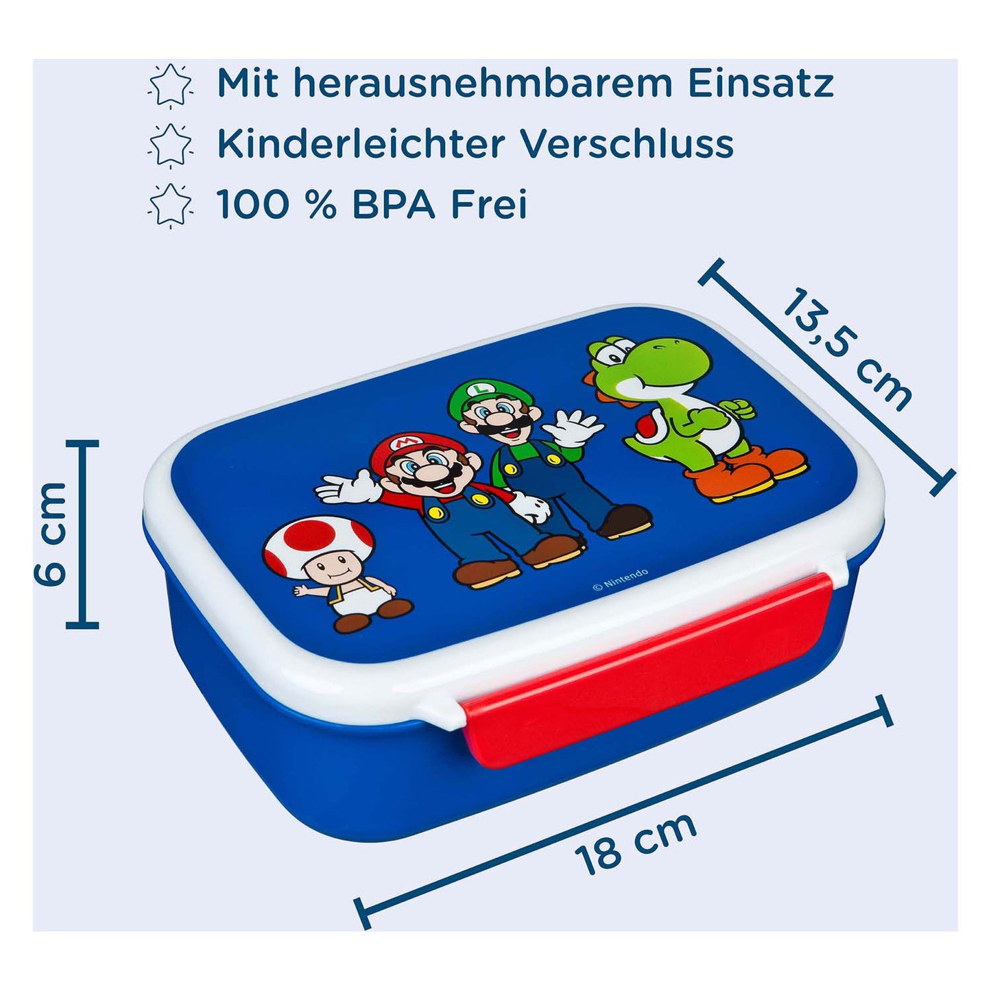 Undercover Broodtrommel super mario blauw