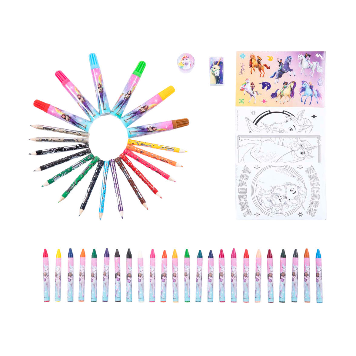 Undercover Unicorn academy kleurkoffer, 51dlg