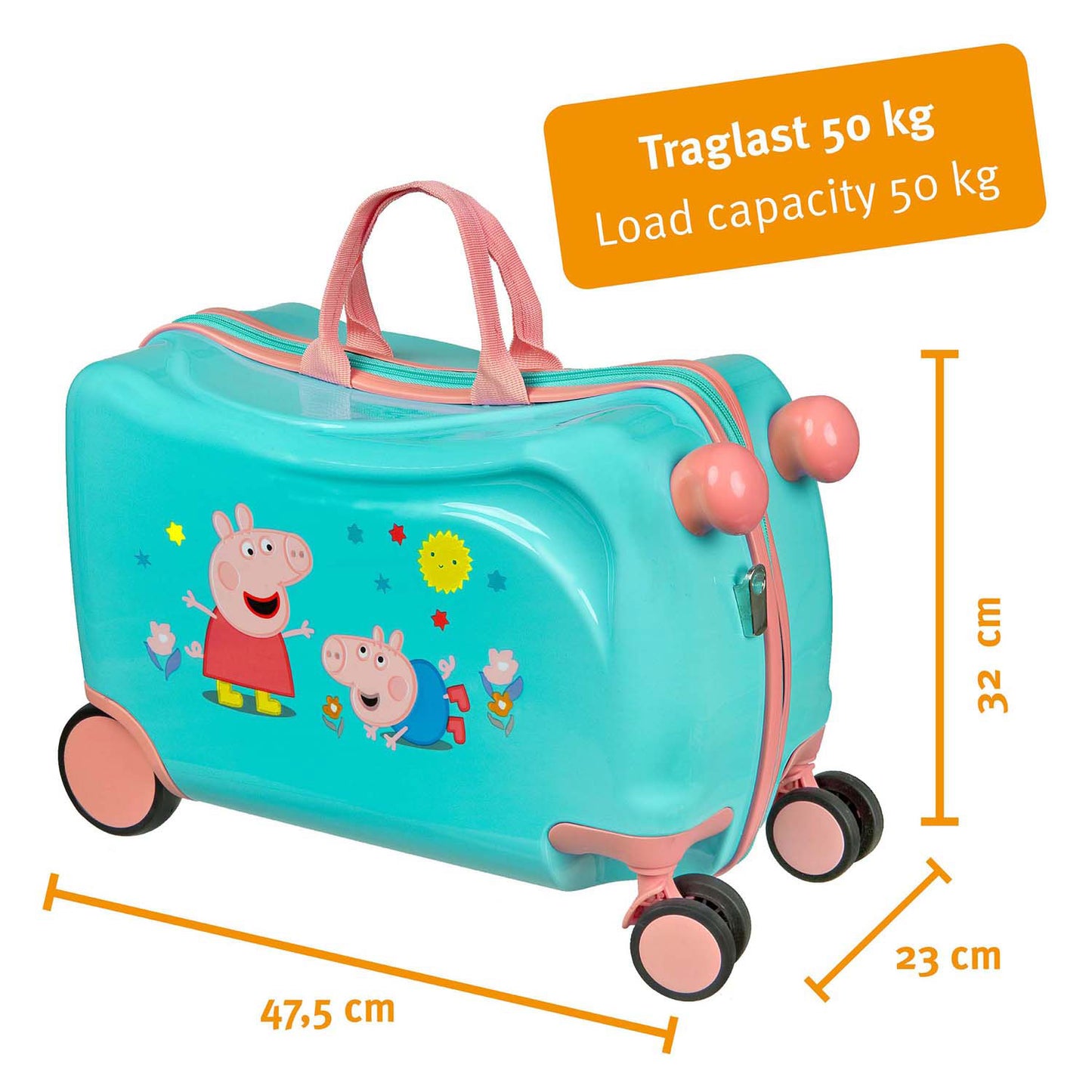 Undercover Trolleykoffer ride-on peppa pig