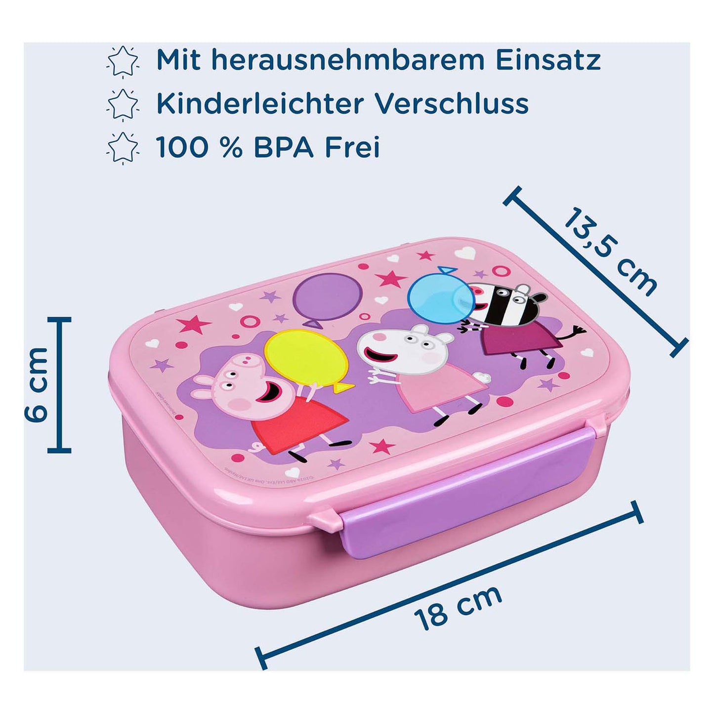Undercover Peppa pig lunchbox met snackbakje
