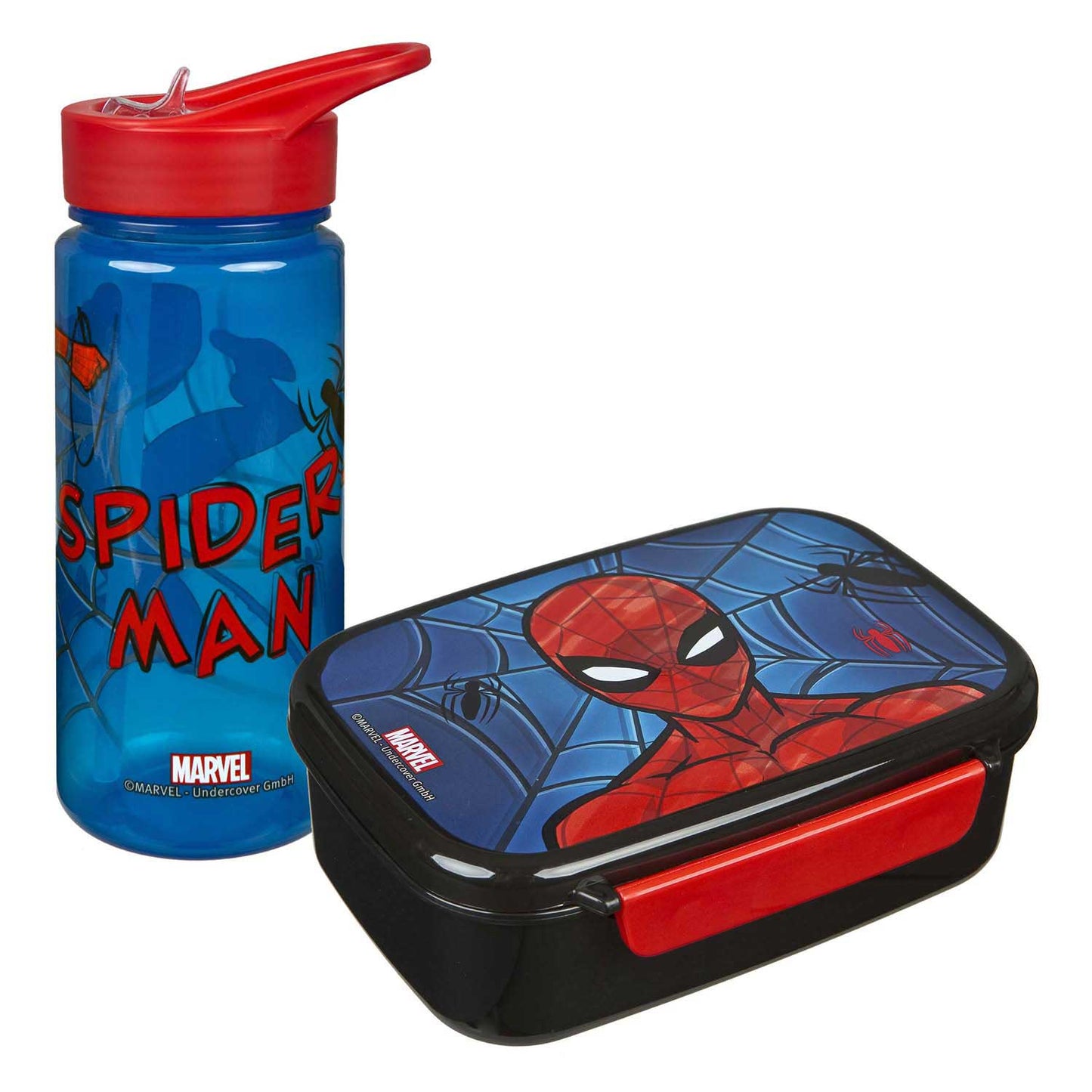 Undercover Broodtrommel en drinkfles spiderman