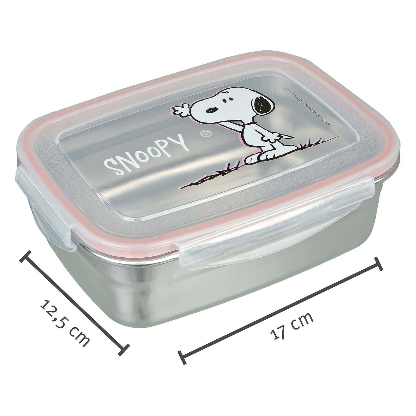 Undercover lunchbox snoopy roestvrij staal met kunststof deksel.