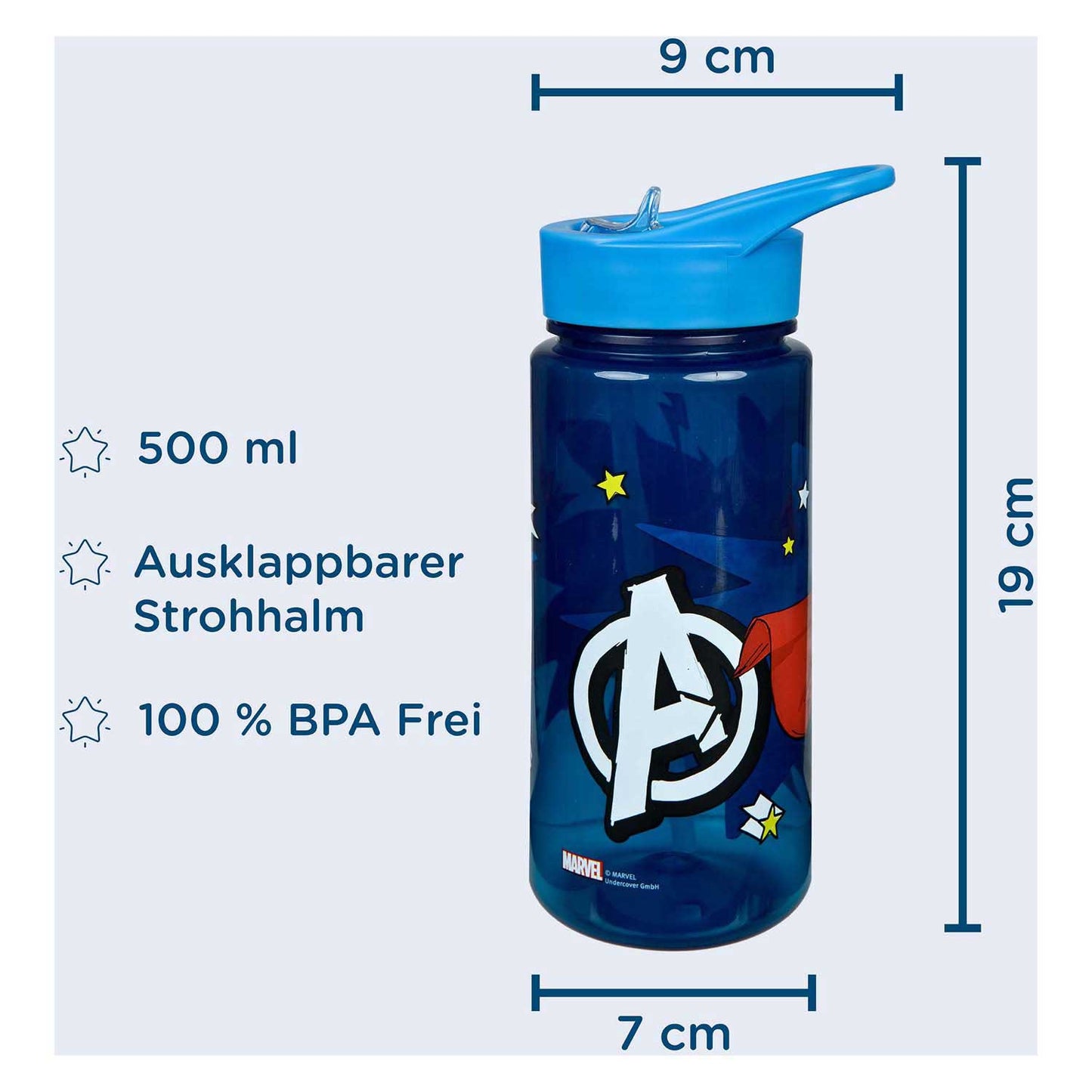 Undercover Aero drinkfles avengers, 500ml