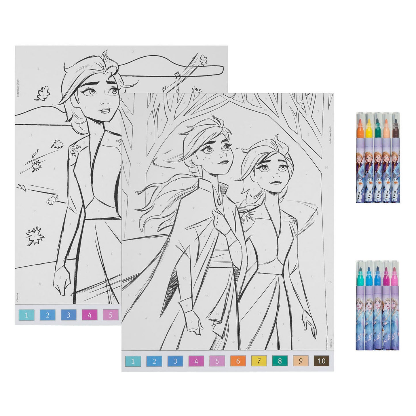 Undercover Kleuren op nummer set frozen
