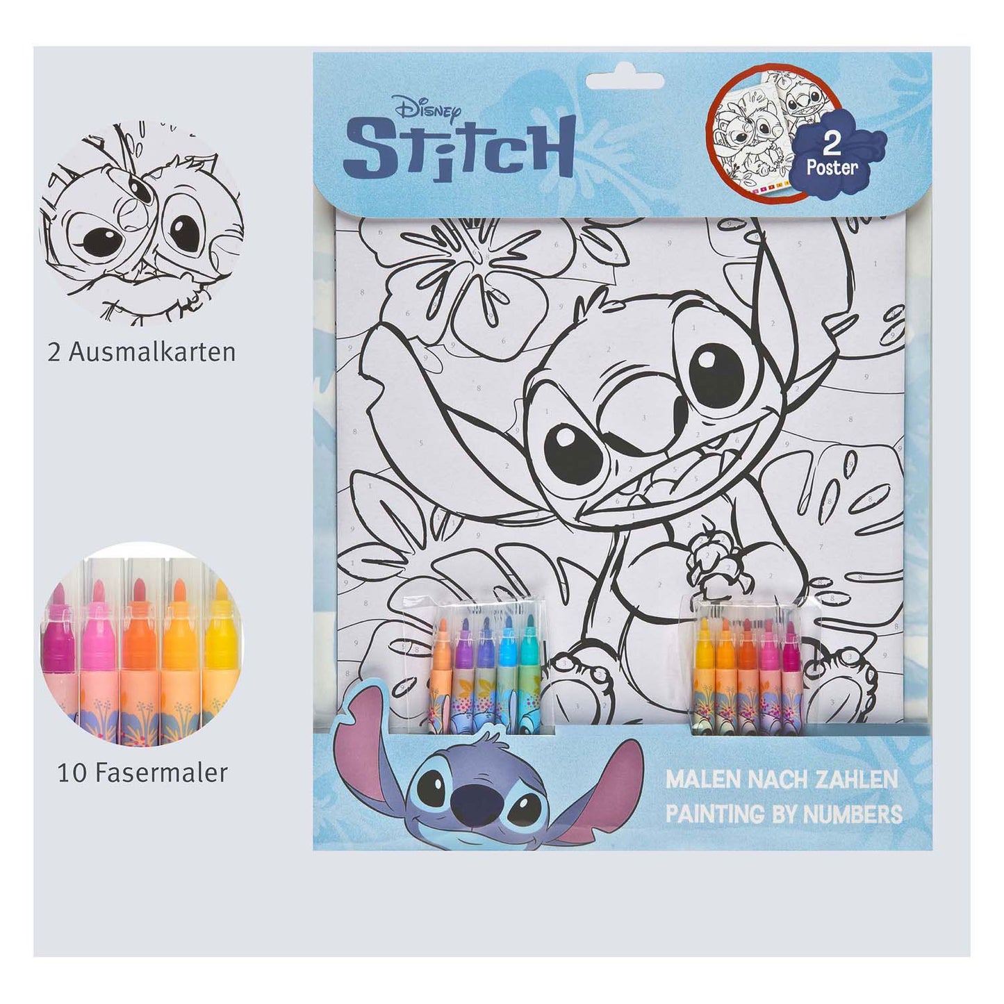 Undercover Kleuren op nummer set stitch