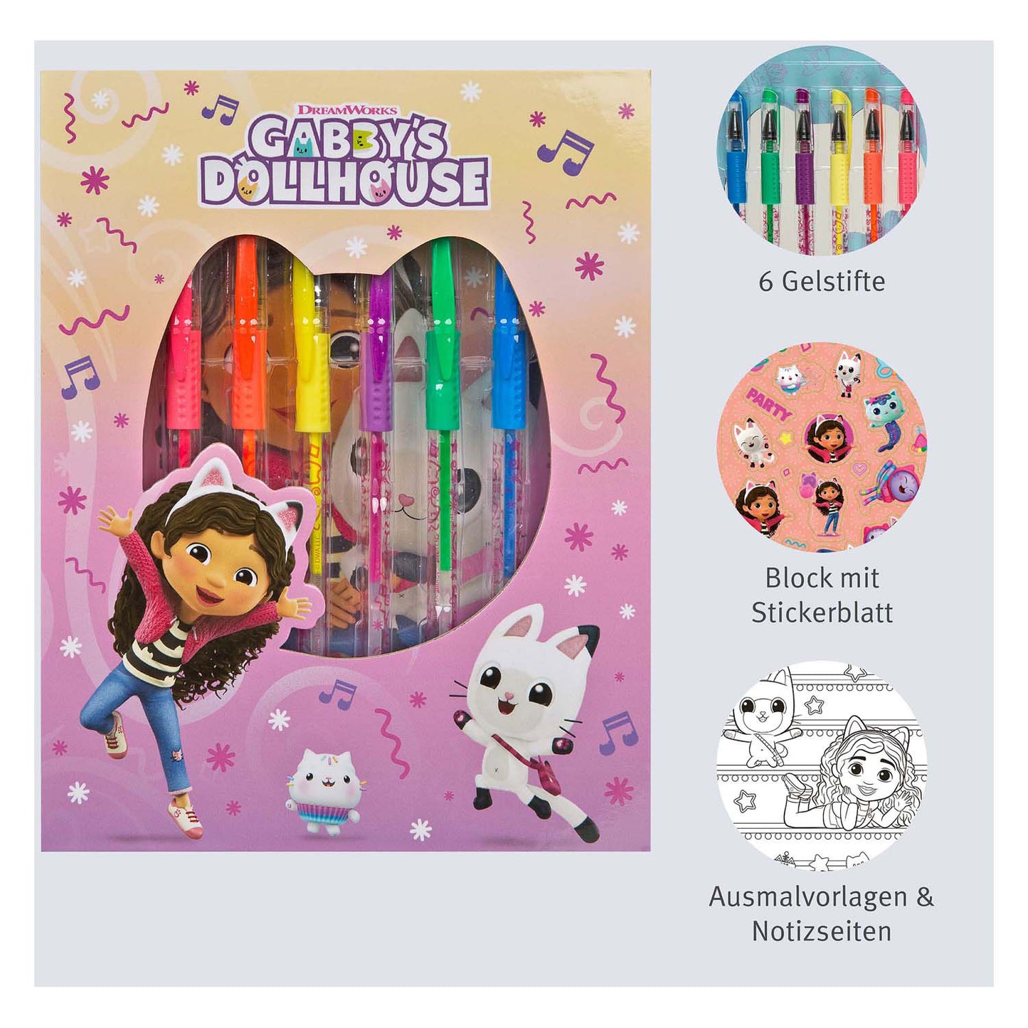 Undercover Kleurset met gelpennen gabby's poppenhuis