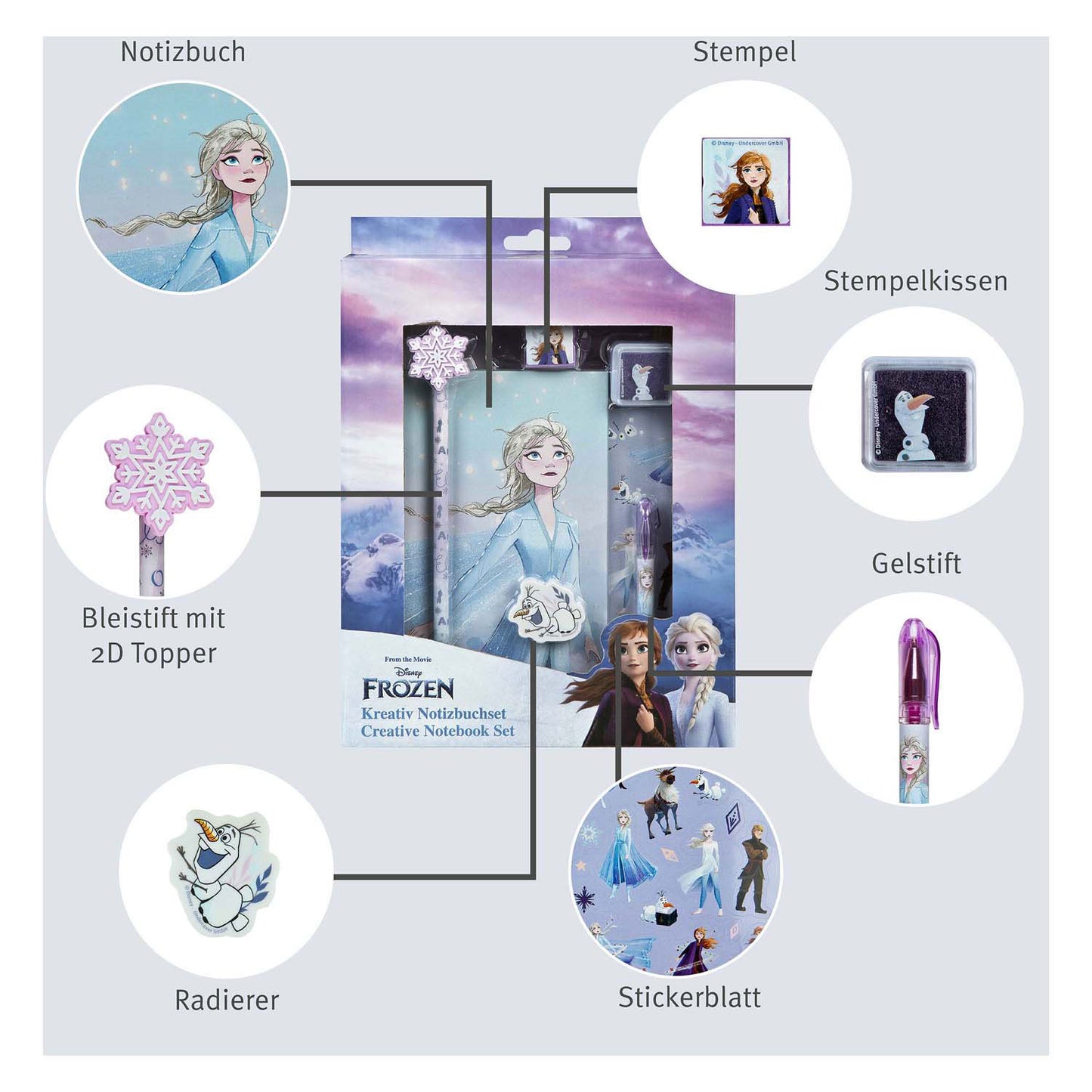 Undercover Notitieblok set frozen - 7dlg.