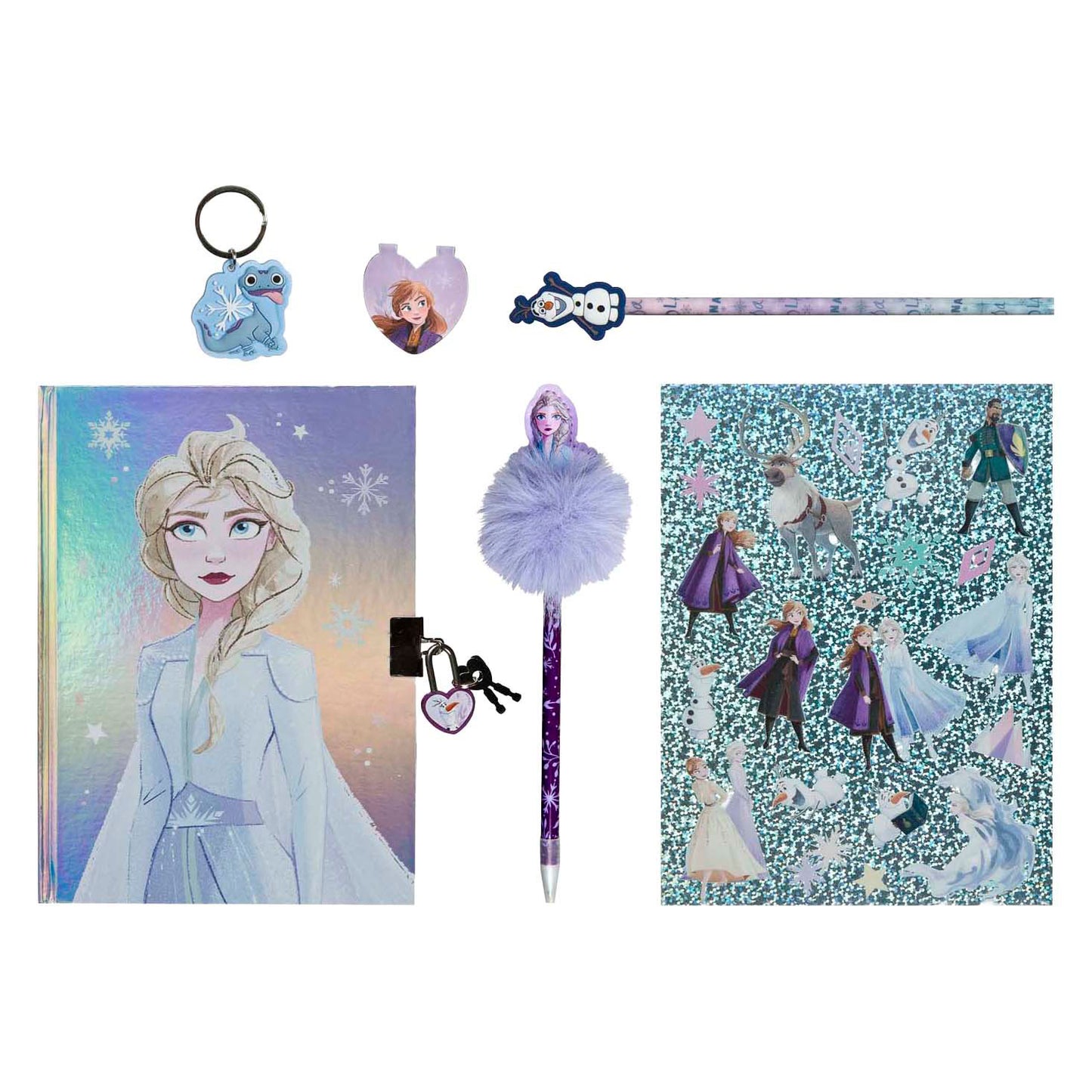 Undercover Glitter dagboek set frozen - 6dlg.