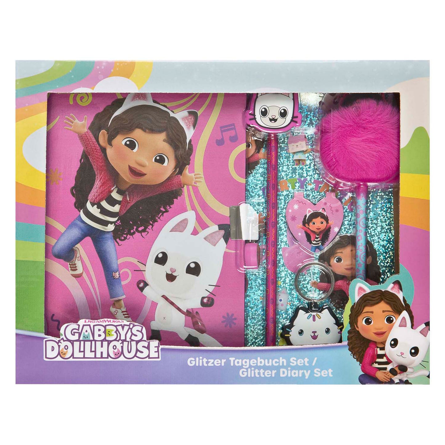 Glitter Dagboek Set Gabby's Poppenhuis - 6dlg.