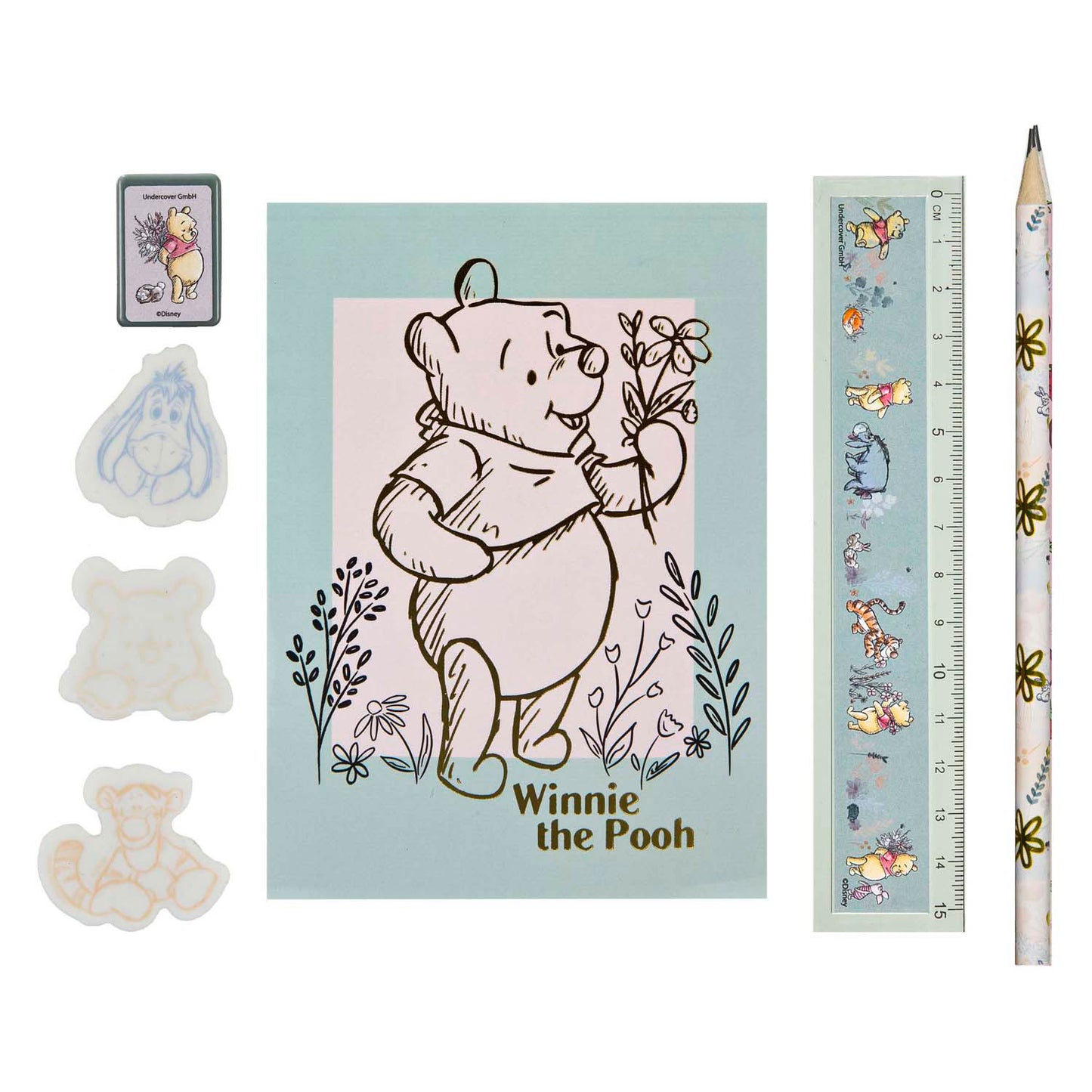 Undercover Notitieset in etui winnie de poeh - 7dlg.
