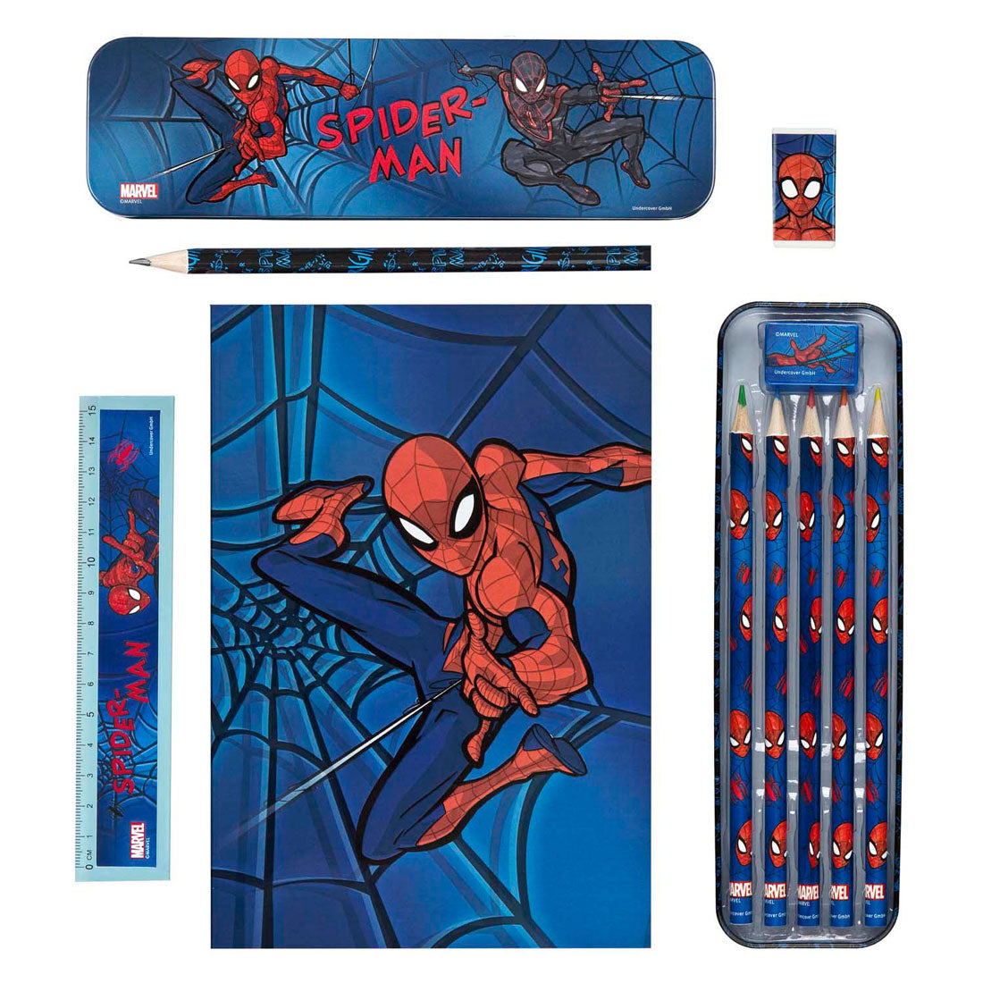 Undercover Schrijfwaren set spiderman - 11dlg.