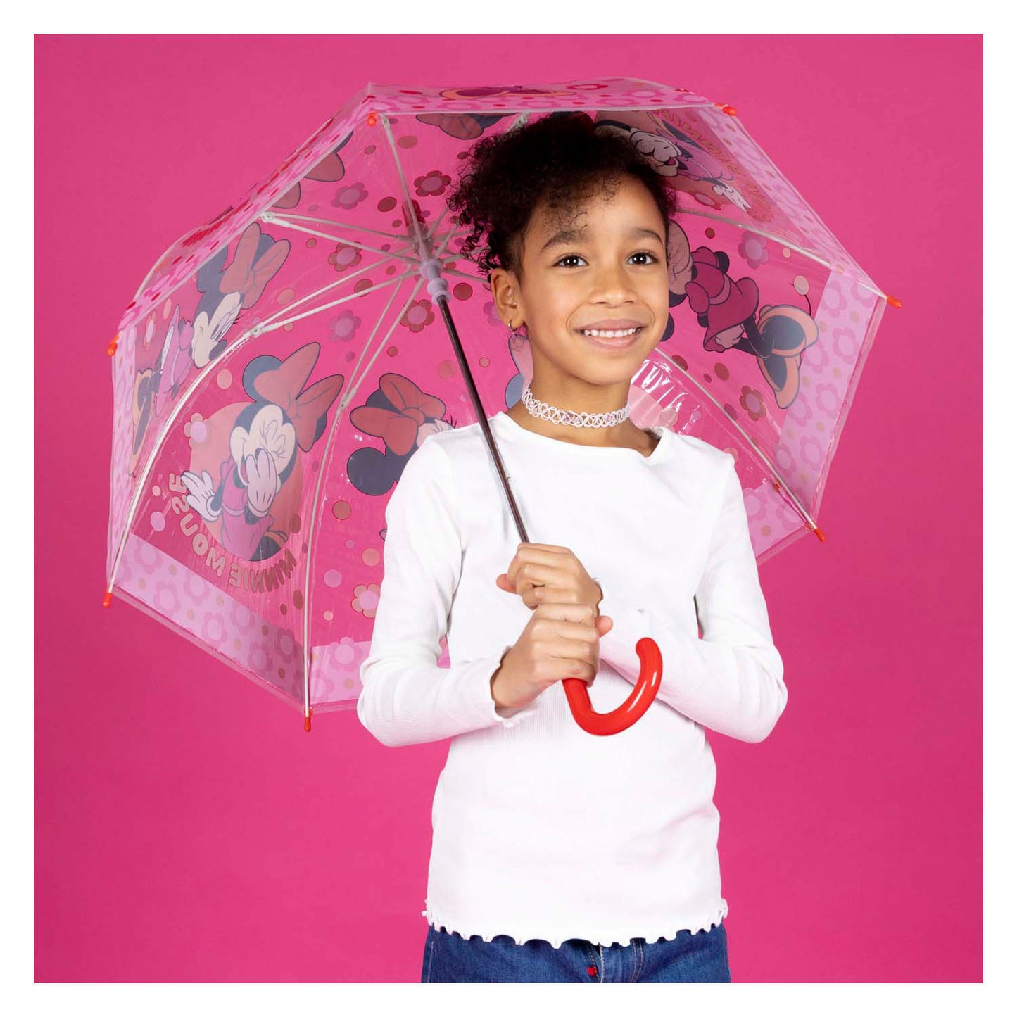 Undercover Transparante paraplu minnie mouse