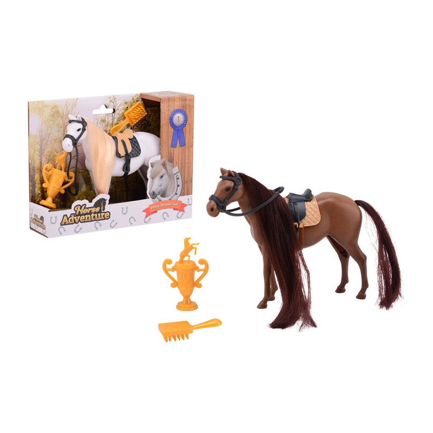 Johntoy Paarden speelset haren borstelen