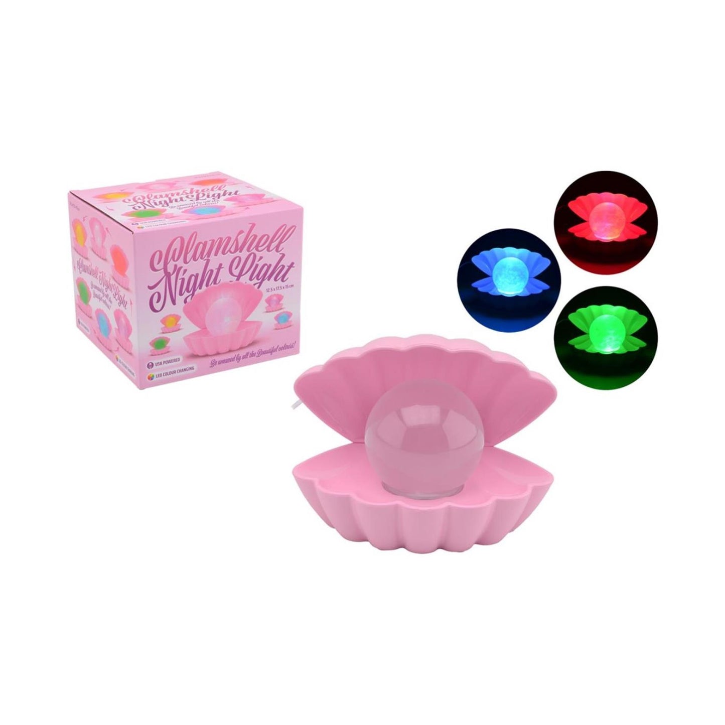 Johntoy Parel nachtlamp roze met usb aansluiting