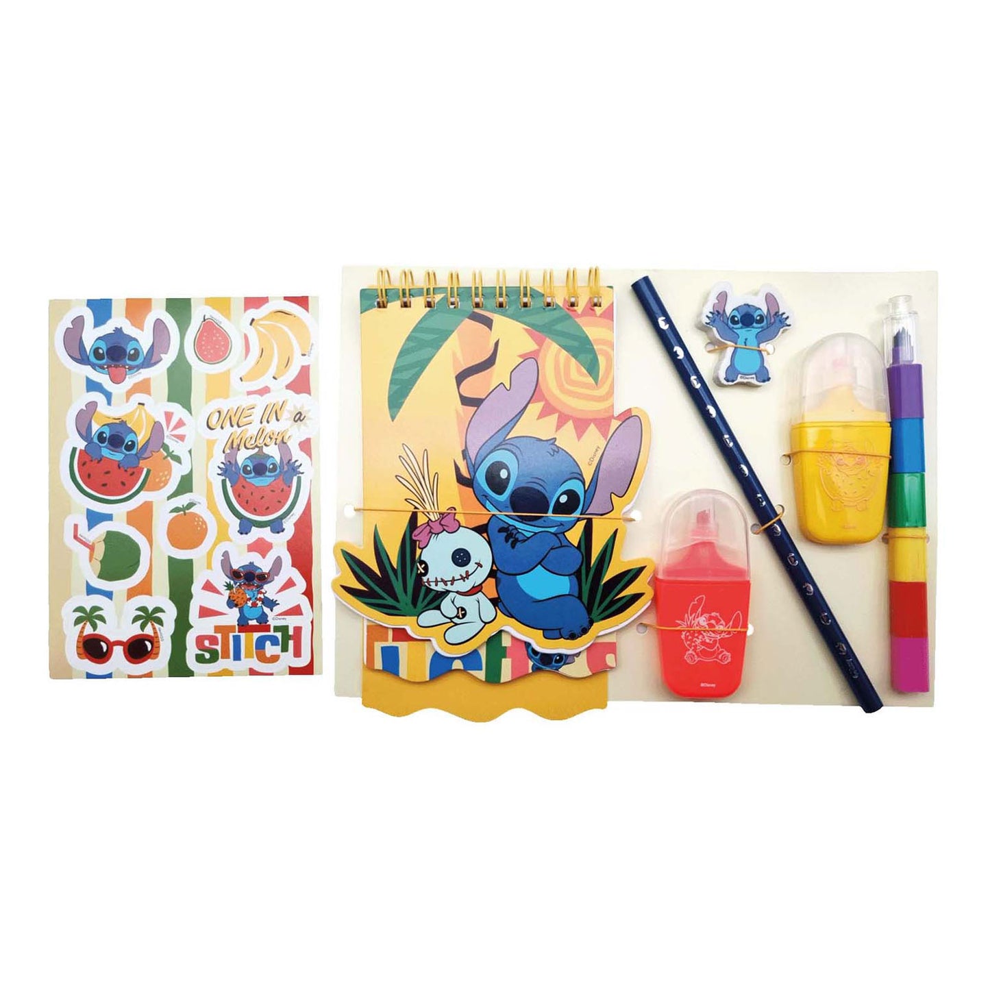 Speelgoedland Stitch pluche etui gevuld
