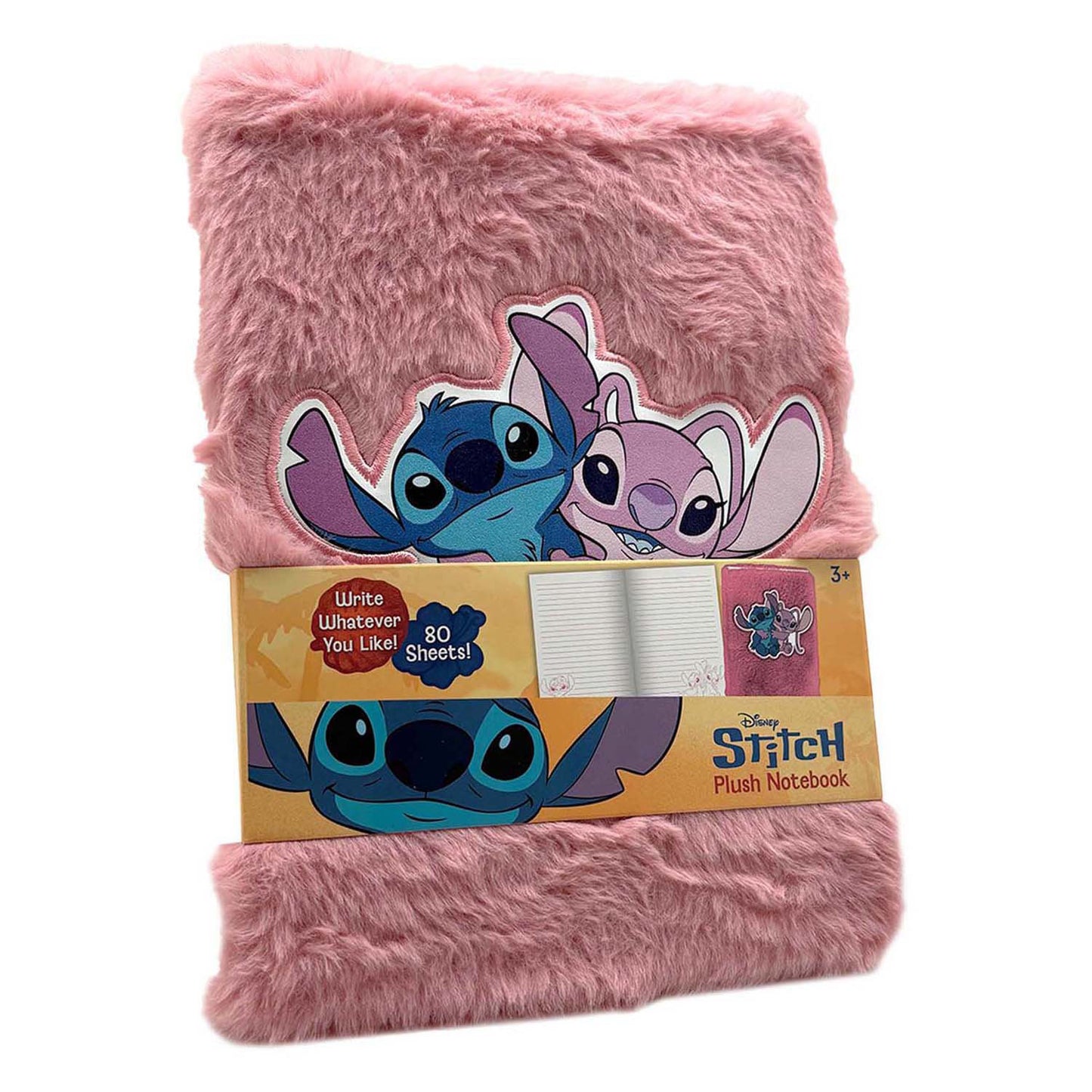 Merkloos Sans Marque Stitch pluche notitieboek stitch angel