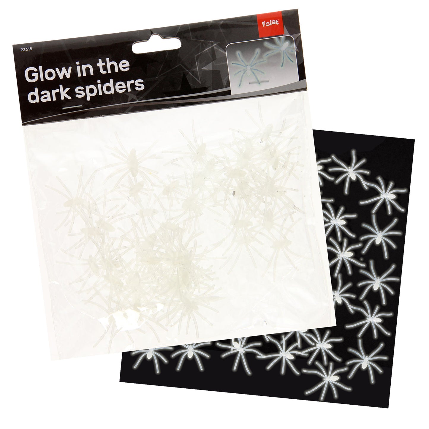 Folat BV Glow in the dark spinnen, 50st.