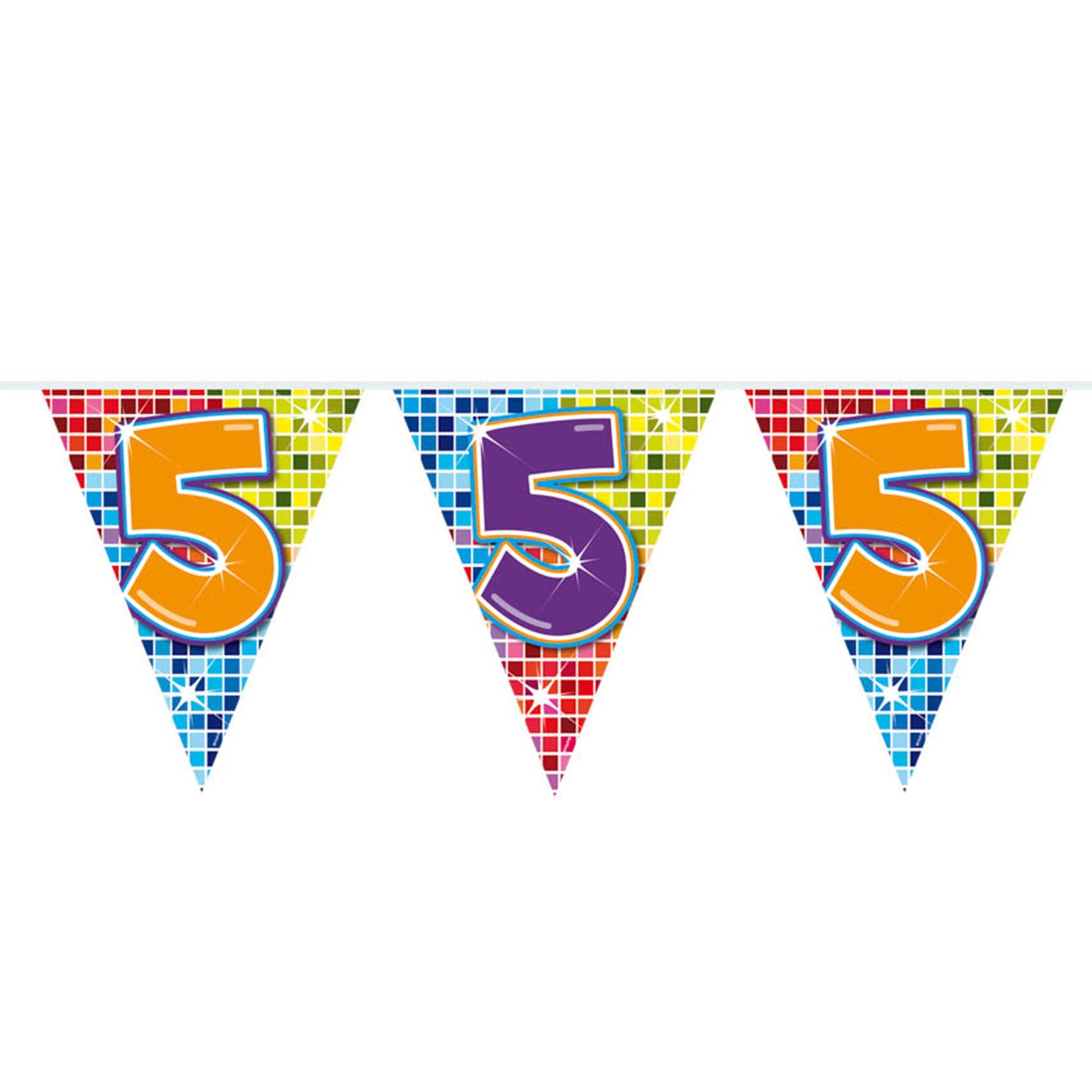 Folat BV Mini vlaggenlijn blocks 5 jaar, 3mtr.