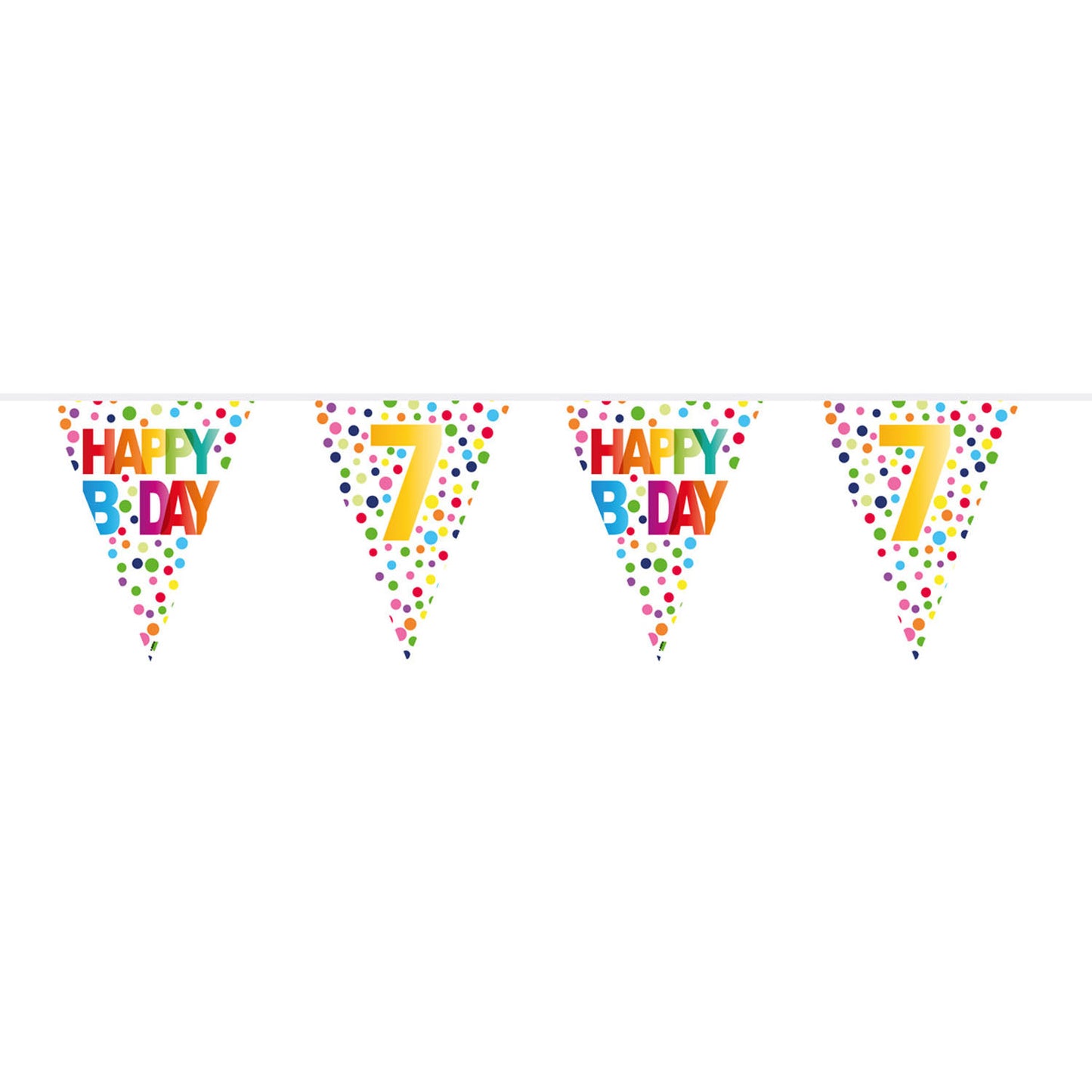 Folat BV Vlaggenlijn confetti 7 jaar, 10mtr.