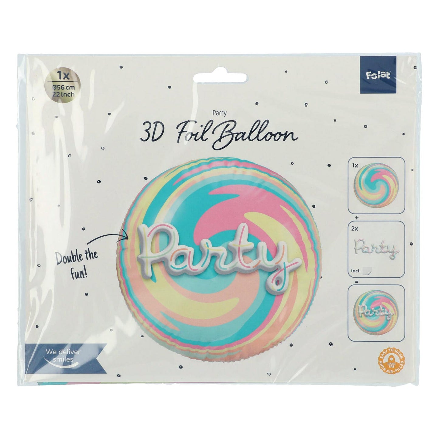 Folat BV 3d folieballon 'party' 56cm