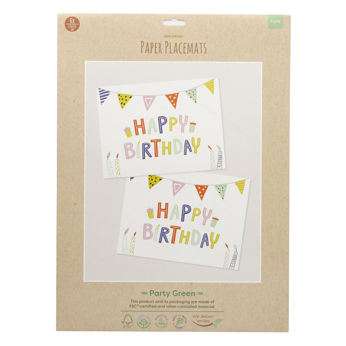 Folat BV Papieren placemats eco party 6st.