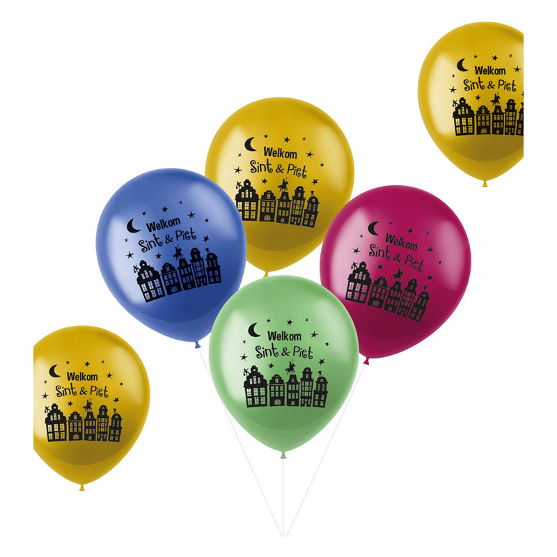 Folat BV Ballonnen welkom sint piet, 6st.