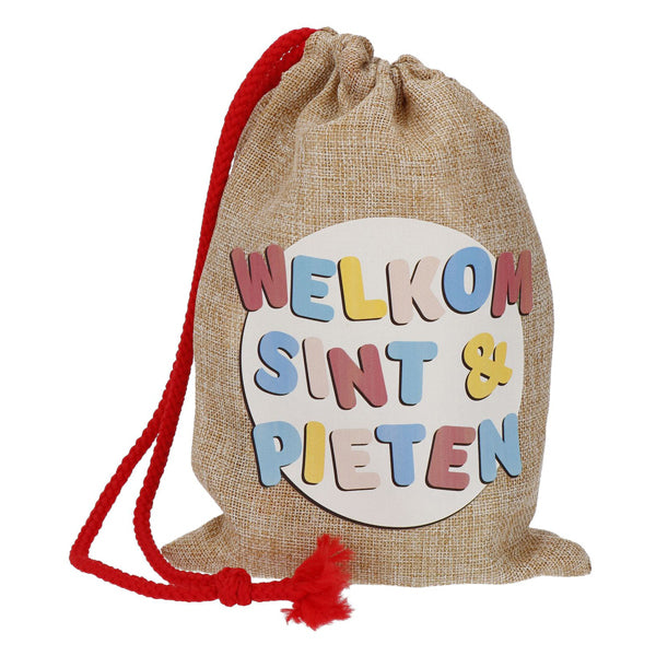 Folat BV Jute pepernootzakje welkom sint pieten