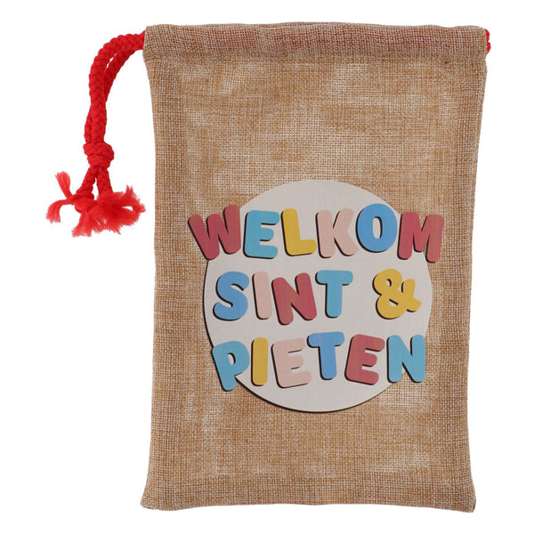 Folat BV Jute pepernootzakje welkom sint pieten