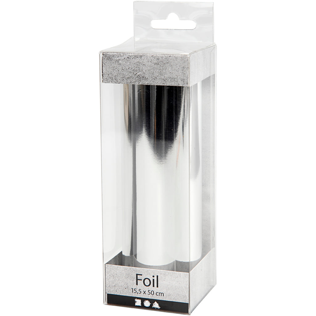 Creativ Company Https: www.cchobby.nl deco-folie-b-15-5-cm-dikte-0-02-mm-zilver-50-cm-1-rol