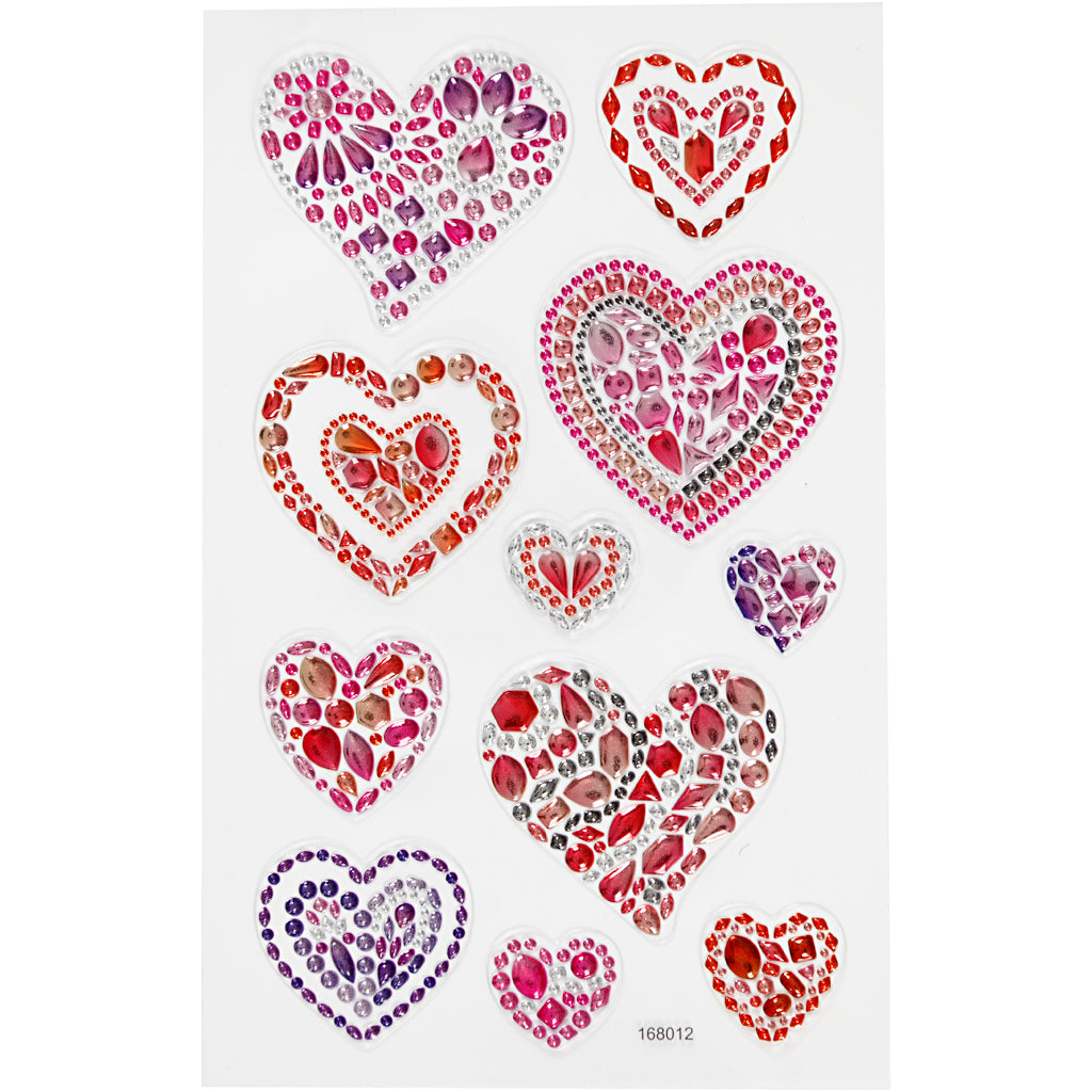 Creativ Company Https: www.cchobby.nl diamond-stickers-harten-vel-10x16-cm-1-vel