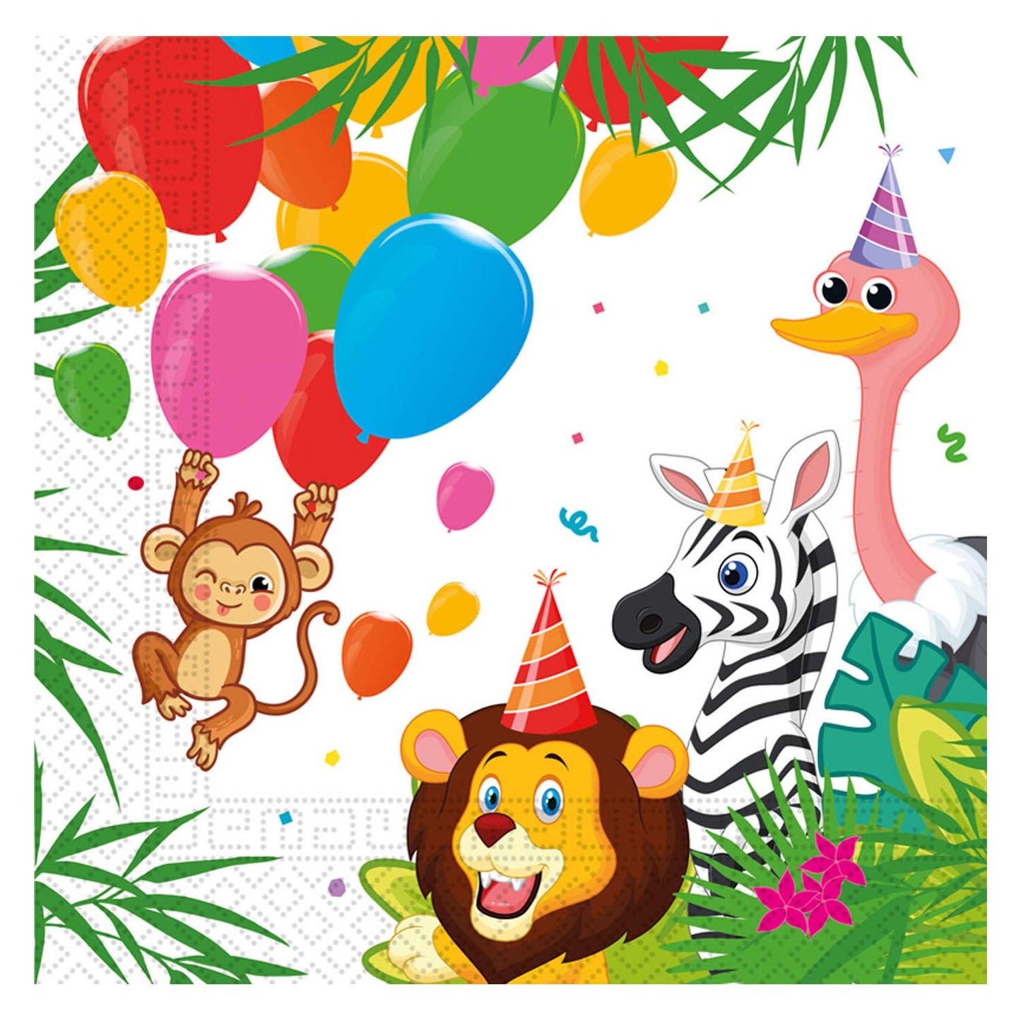 Globos Papieren servetten fsc jungle ballonnen, 20st.
