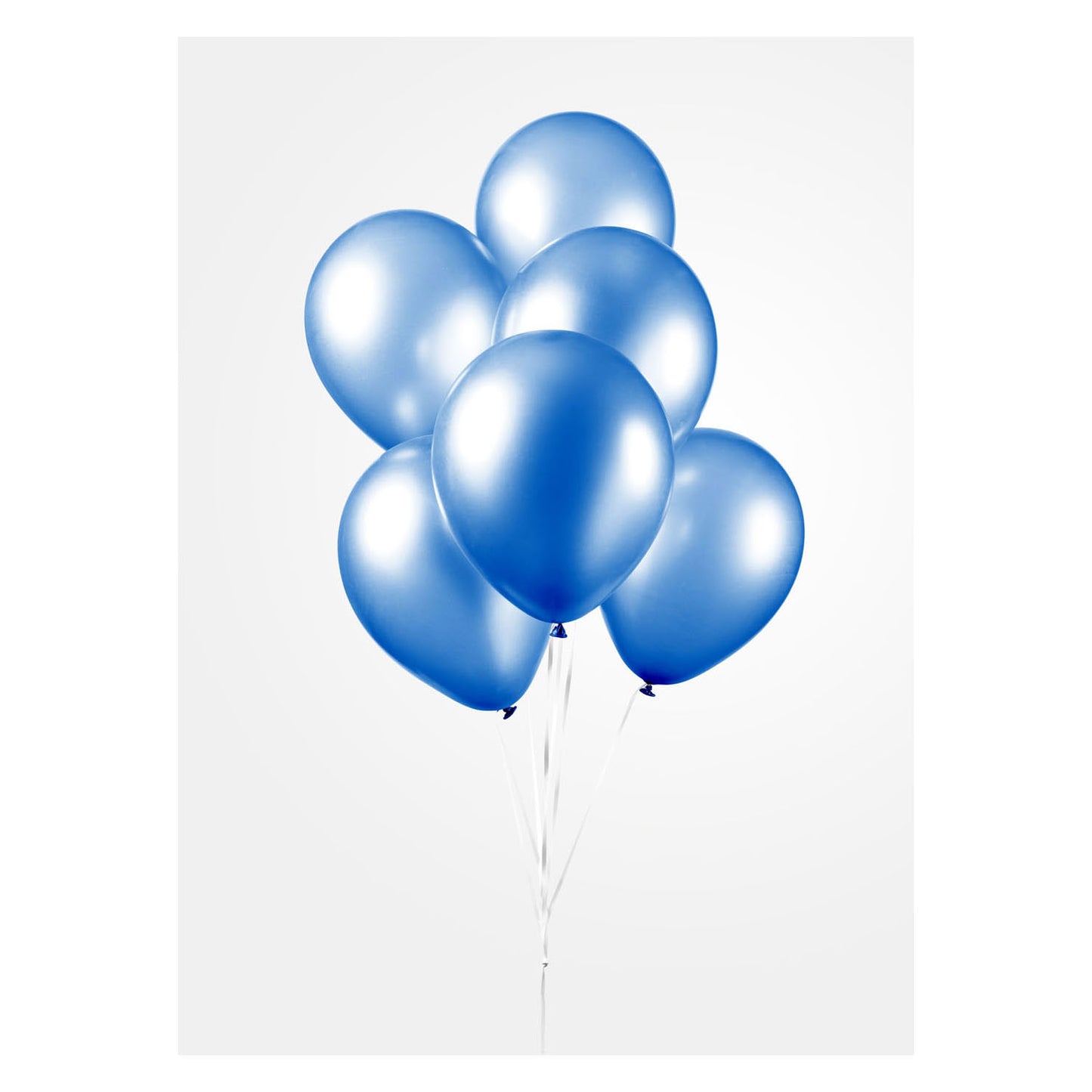 Globos Ballonnen metallic blue 30cm, 10st.