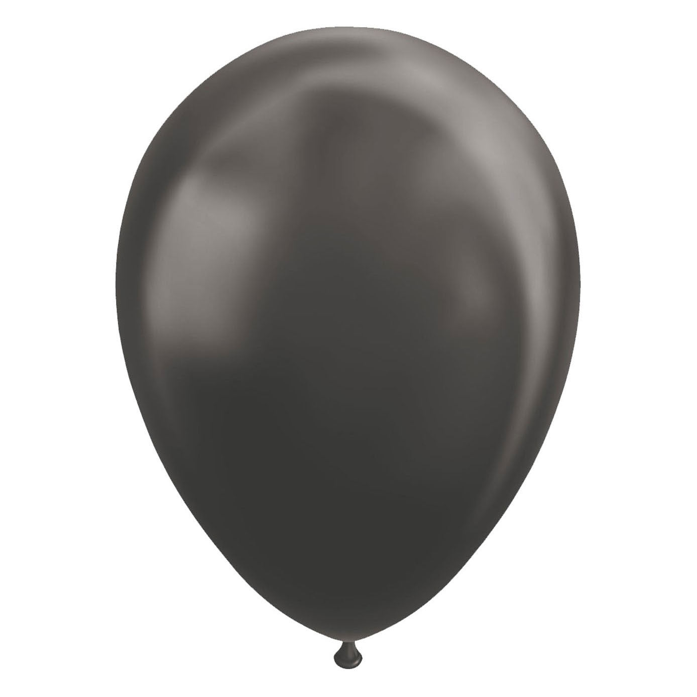 Globos Ballonnen metallic zwart 30cm, 10st.