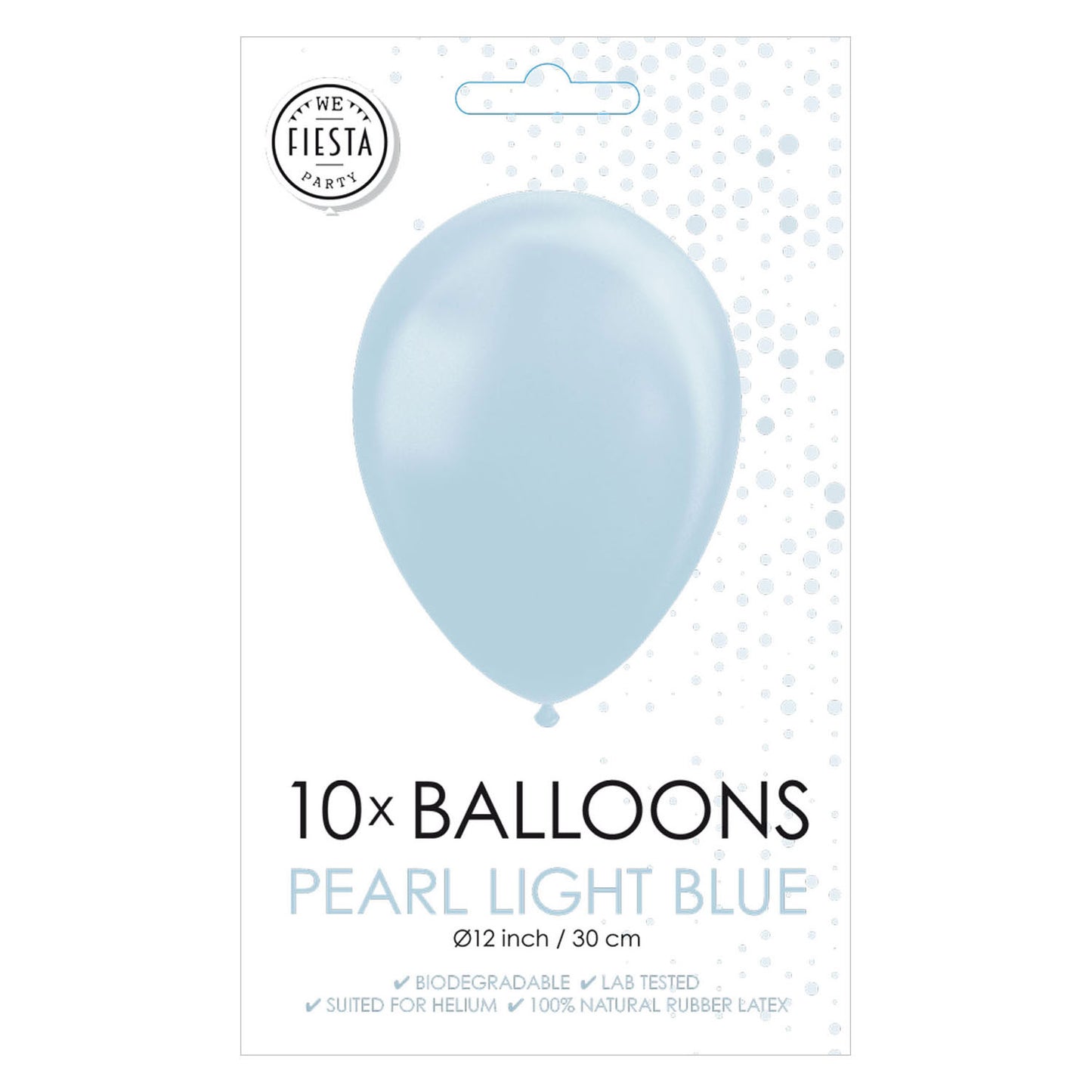 Globos Ballonnen pearl lichtblauw 30cm, 10st.