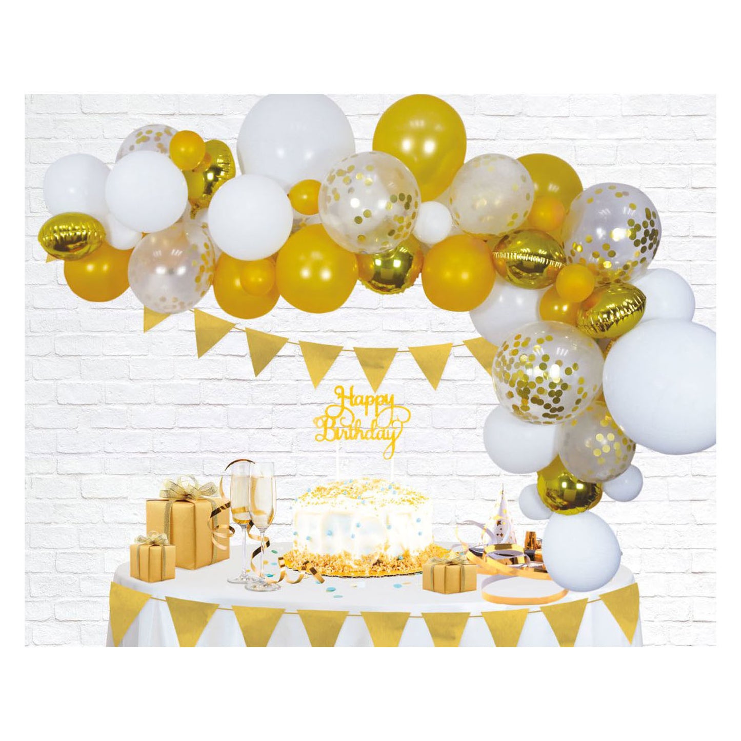 Globos Ballonnen boog set goud