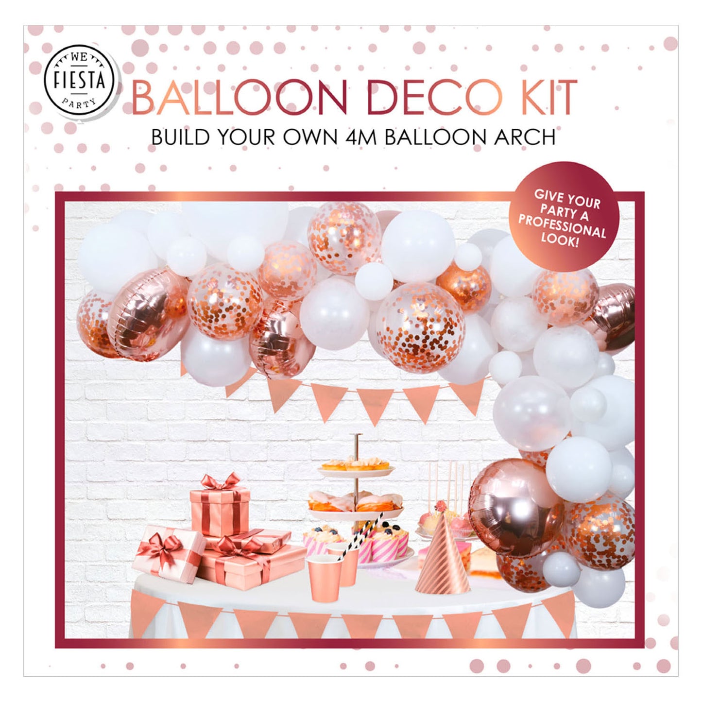 Globos Ballonnen boog set rose goud