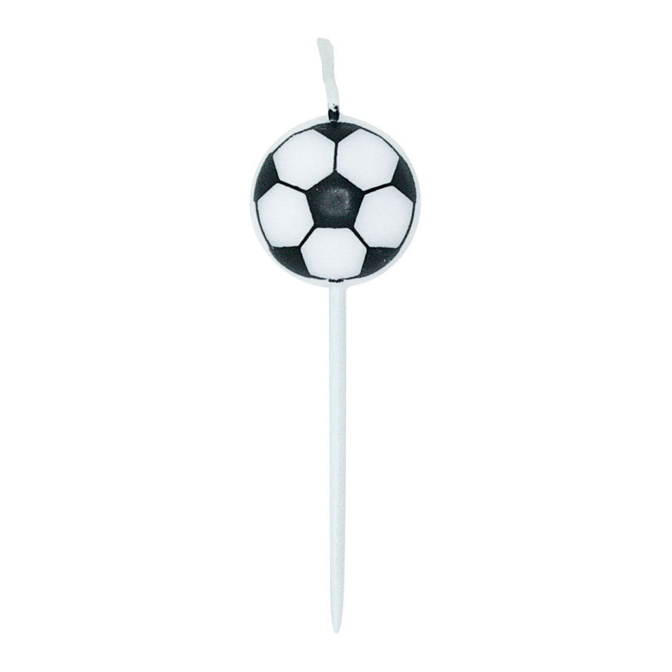 Globos Taartkaarsen 2,4cm voetbal - 5st.
