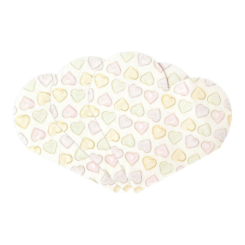 Globos Papieren servetten 33x33cm watercolors hearts - 20st.