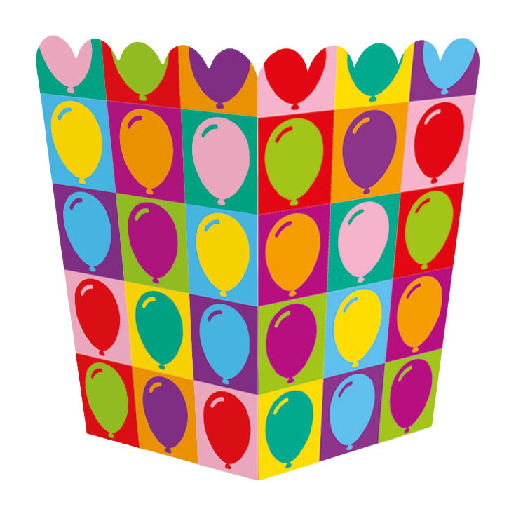 Globos Papieren snackboxen pop party - 8st.