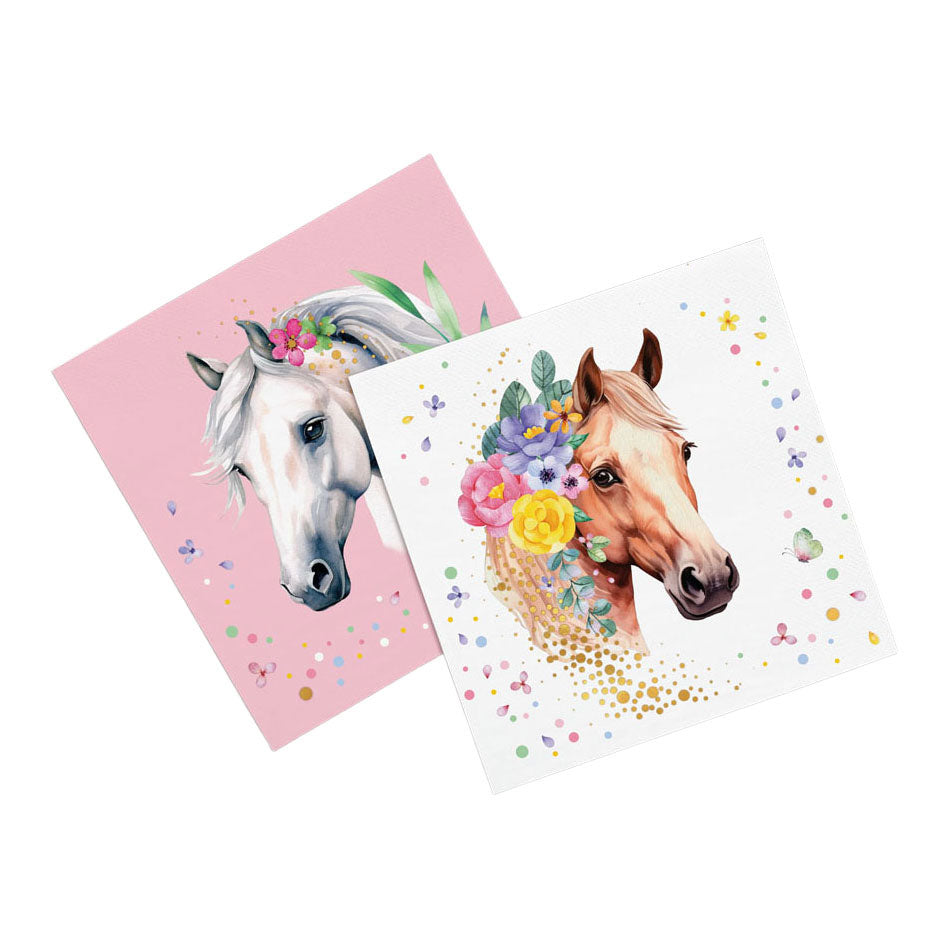 Globos Papieren servetten 33x33cm paarden - 20st.