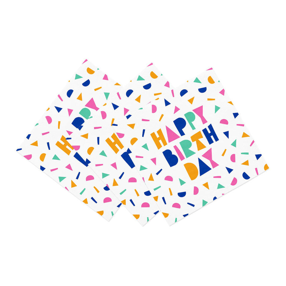 Globos Papieren servetten 33x33cm happy birthday - 20st.
