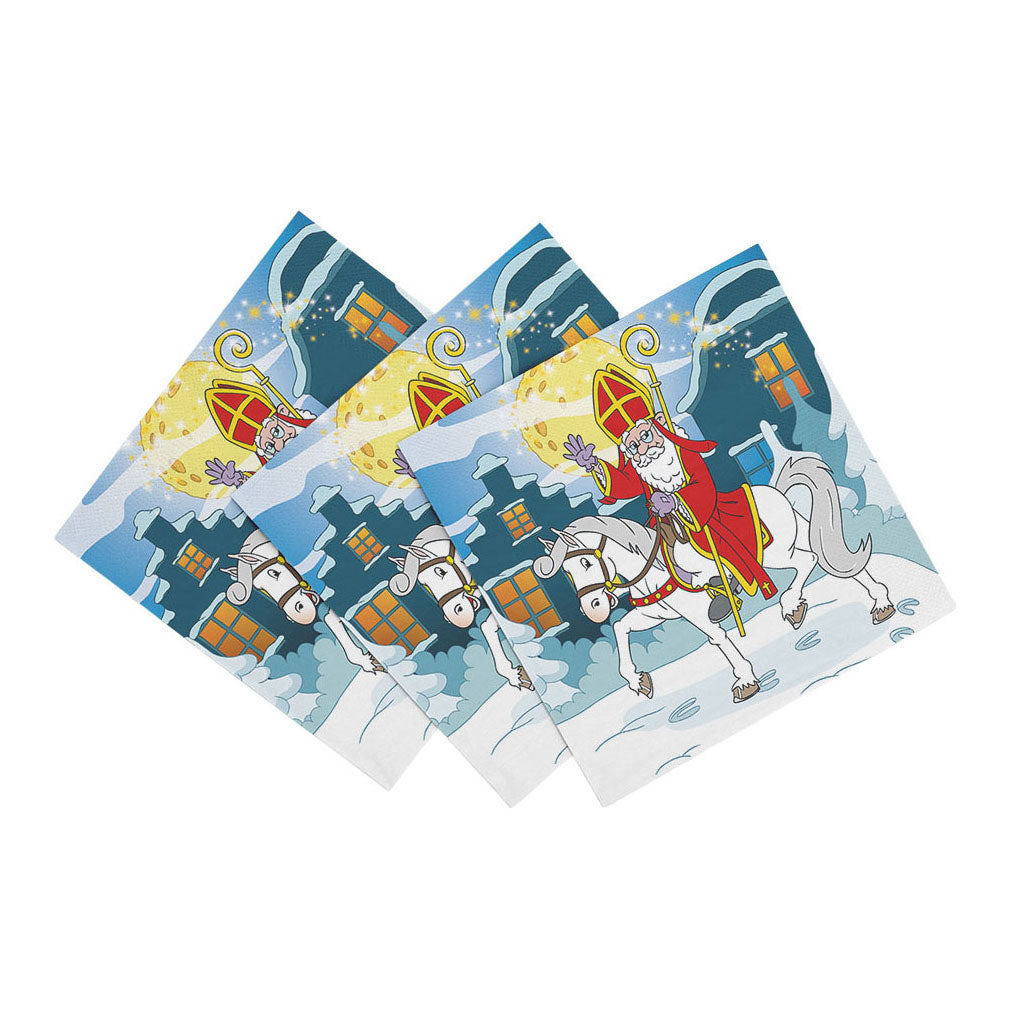 Globos Papieren servetten 33x33cm sinterklaas - 20st.