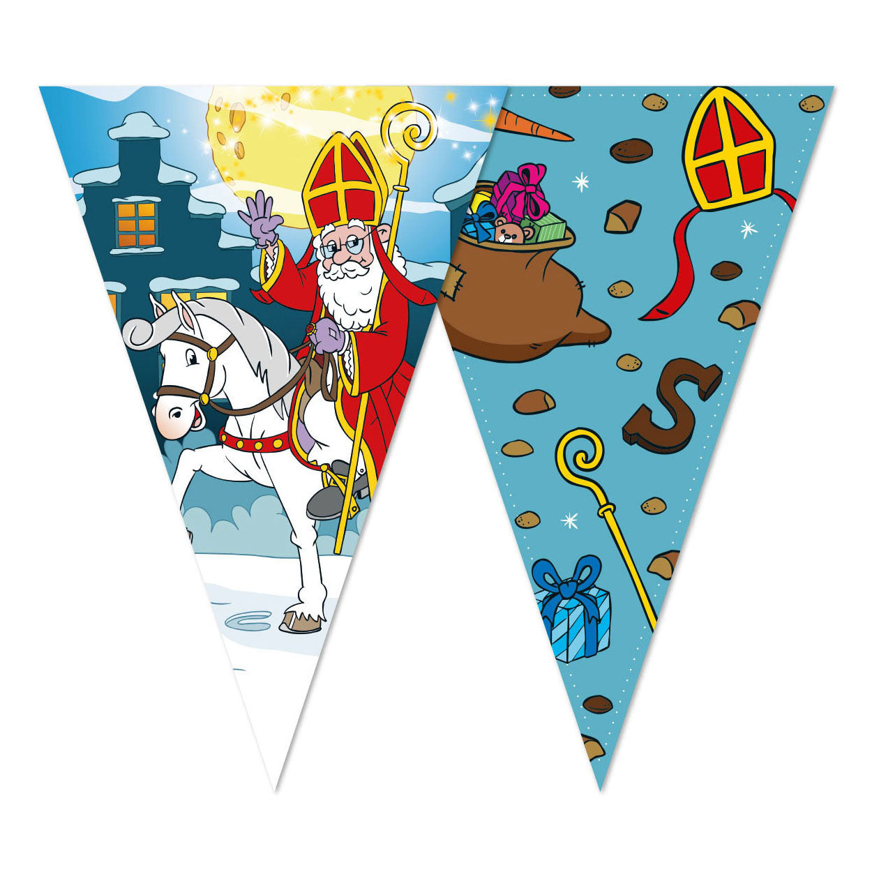 Globos Vlaggenlijn tweezijdig sinterklaas - 10m